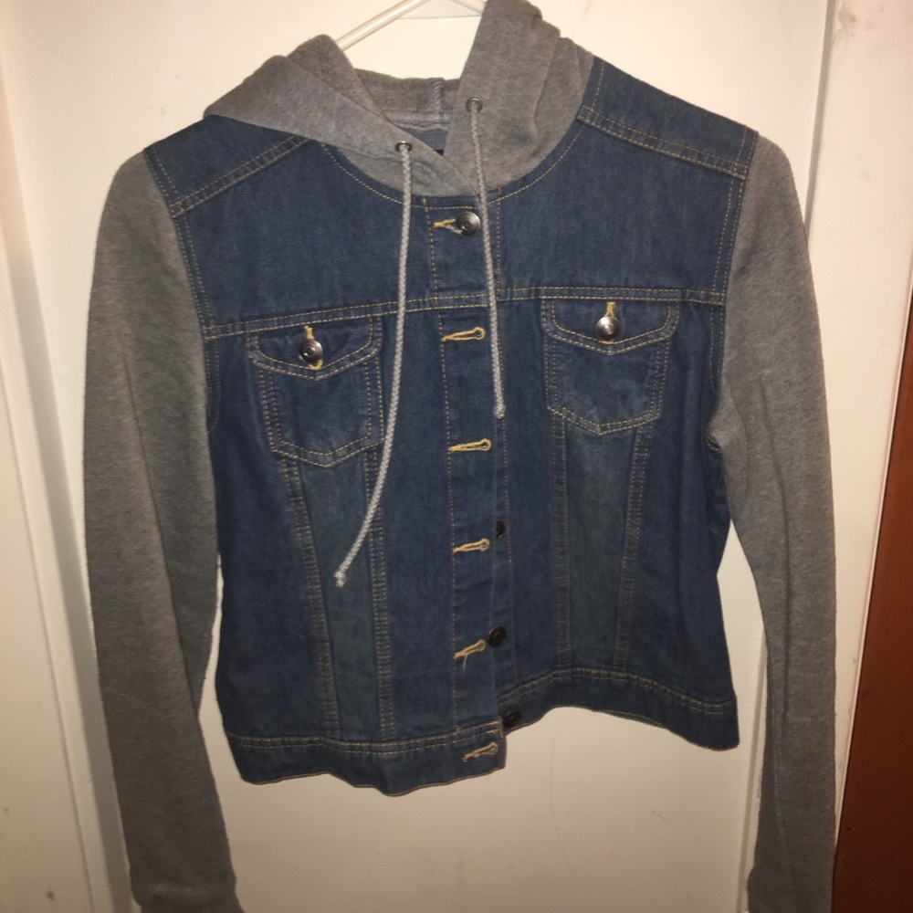 Hooded jean jacket